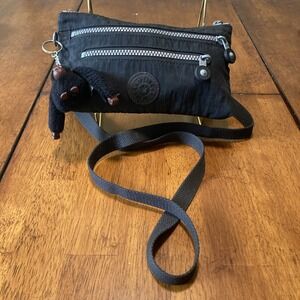 Kipling Laurie Crossbody Bag Convertible Removable Strap Black